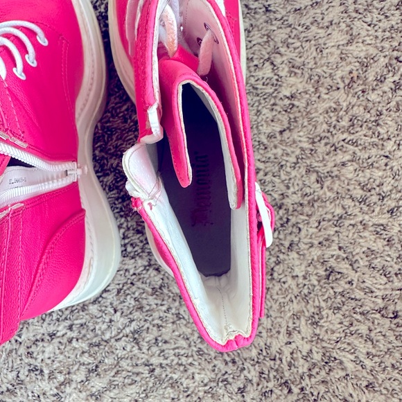 Demonic pixie heart uv technopagan boots Neon Pink - Picture 3 of 6